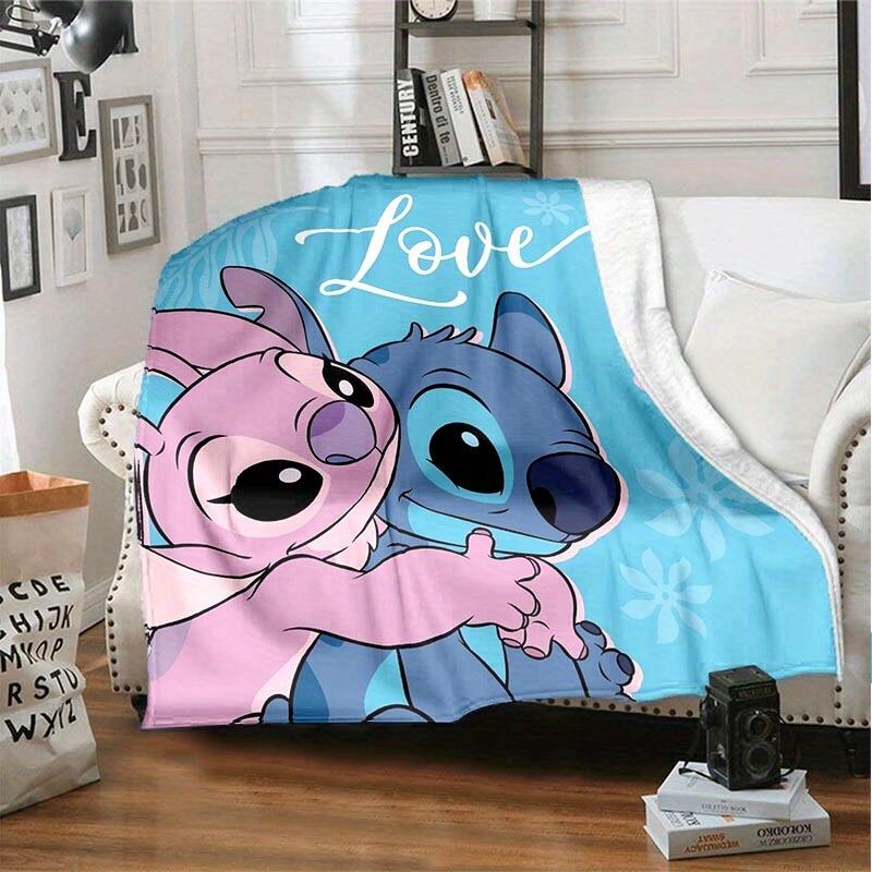 1pc Stitch Printing Blanket Soft, All Seasons Blanket for Living Room, Bedroom, Office, Personalized Gift with Cute Cartoon Design