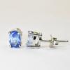 Certified 8.85 Ct Natural 925 Sterling Silver Earring Blue Sapphire GEMSTONE