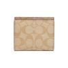 COACH Morgan Canvas Leather Wallet Small Women's Khaki (Unisex) Wallets CH387 IMU4V
