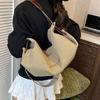 Plaid Pattern Canvas Bag Large Capacity Tote Backpack Checkered Shoulder Pack Preppy Style Tote For Daily Use Commute