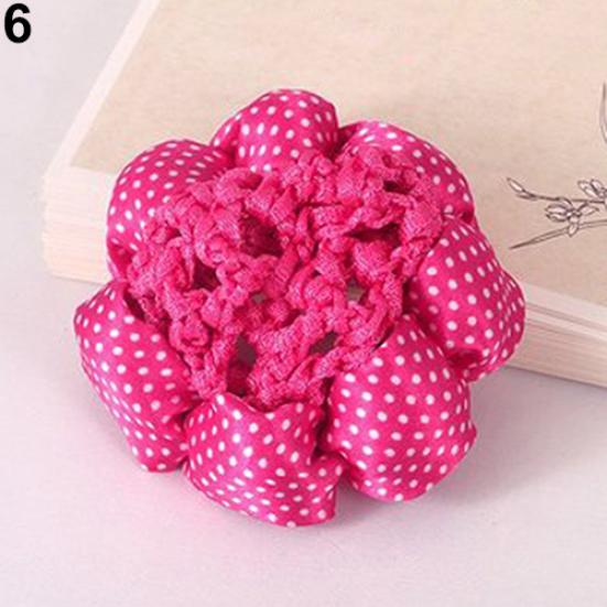 Girl Women Dot Shiny Bun Cover Snood Hair Net Nets Ballet Crochet Hair Band