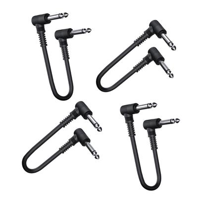 Guitar Effects Cables 11.8Inch Right Angle Instrument Connectors Cord For Effects Pedals Pedalboards