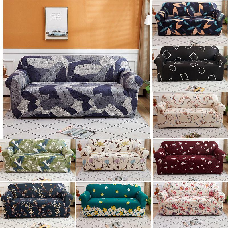 Leaves Floral Printed Slipcover 1234 Seater Sofa Cover Universal Couch Case