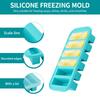 2 or 3-piece Silicone Freezer Tray Mold with Lid, Storage Box Food Box, Storage Containers for Soup, Broth, Meal Prep, Ice Cubes