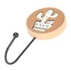 Cute Animal Wood Hooks Cartoon Strong Adhesion Polishing Wood Hooks Wall Hooks for Bedroom Kitchen