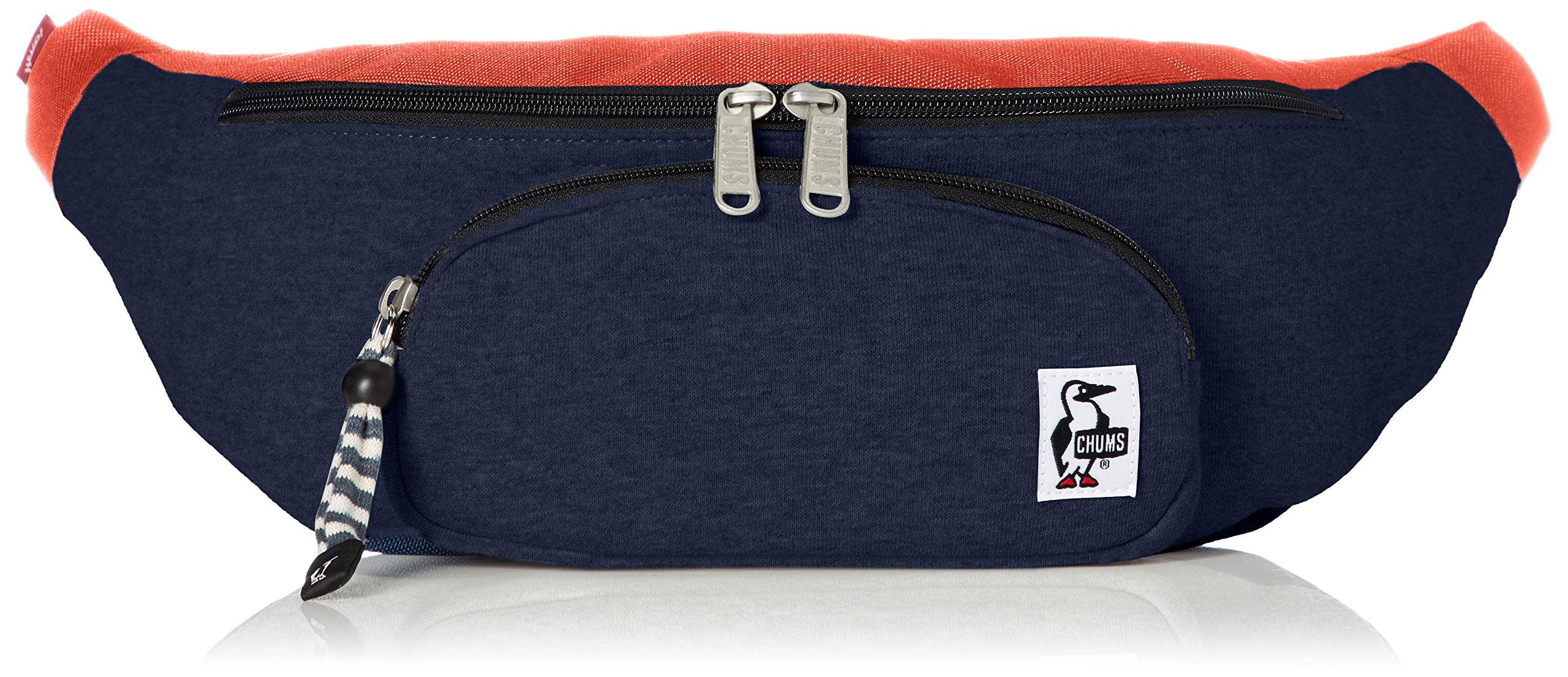 

Waist Bag Fanny Pack Sweat Nylon [Chums] H Navy/Tomato