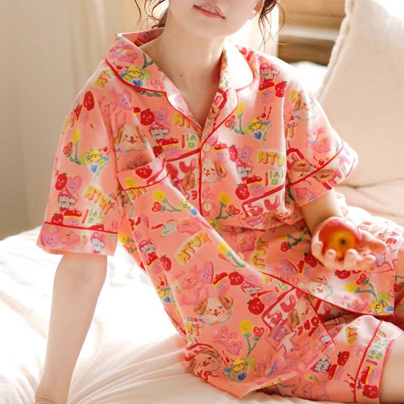 China Stil Tinte und Waschen Landschaft Malerei Pyjamas Frauen Neue Sommer Kühle Weibliche Nachtwäsche Klassische Elegante Kurze Housewear