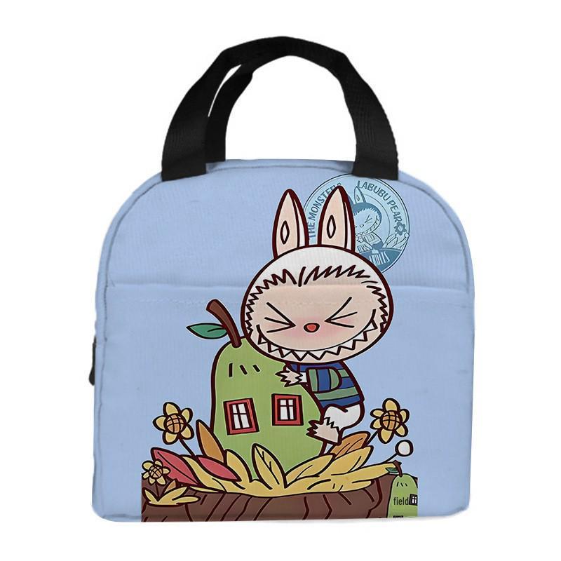 Labubu Cartoon Lunch Tote: Insulated Aluminum Foil Bento Bag for Students  5371