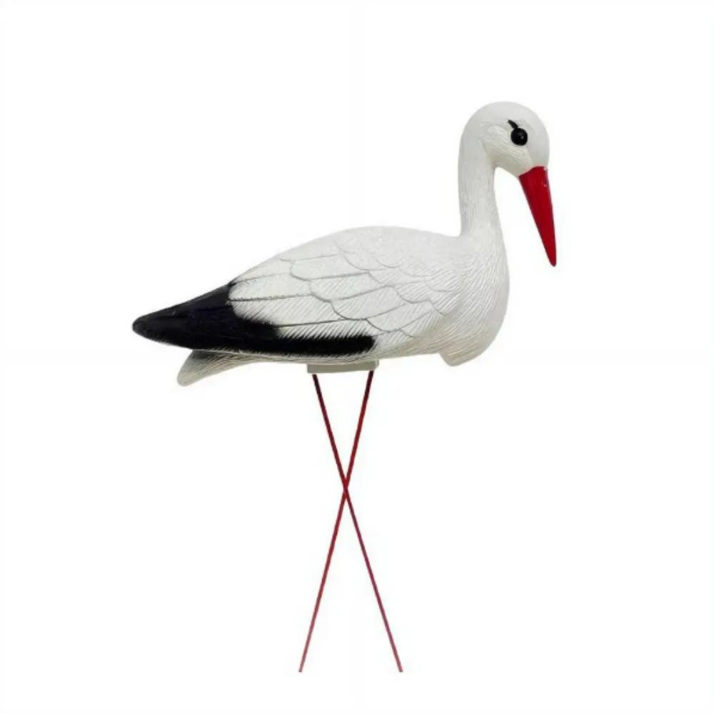 White Color Simulated White Crane Plastic Material Landscape Decorative Figurine Pond Decoration Non-luminous