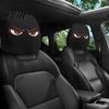 Protective Auto Headrest Protectors Halloween Car Cover, Scary Pattern Print Stretchable Universal Fit Interior Decor Protector, Breathable Polyester