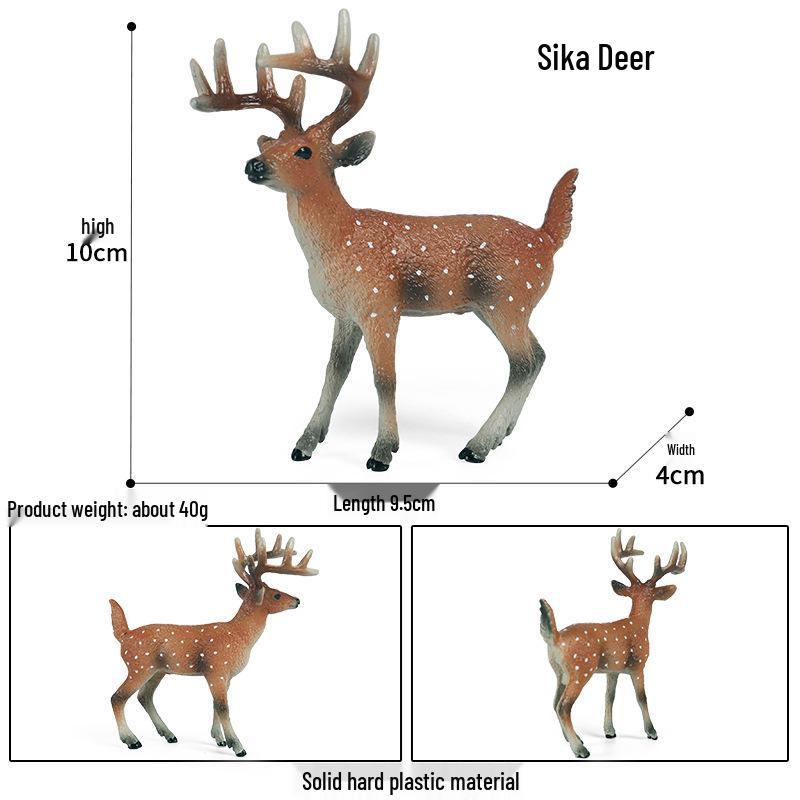 Cross-Border Christmas Wildlife Deer Model Cake Decoration Set