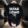Trendy Mærke Kortærmet Ren Bomuld Herre Printet T-shirt Trendy Herre Og Dame Alsidig Rund Hals T-shirt Herre