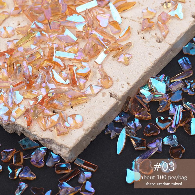 50 ks mini kosočtvercové kamínky na nehty s plochým dnem, AB barva, zdobení nehtů, křišťálové drahokamy, oslnivá manikúra, 3D dekorace na nehty