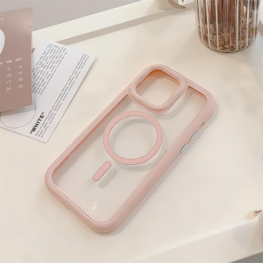 Magnetic Acrylic Iphone16 IPhone Case 15promax Cream 14 Suitable for 12 Anti Fall 1311