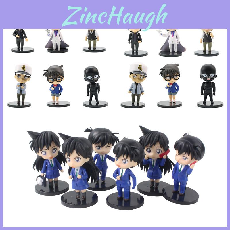 Cute Detective Conan Q Version Figures Set Of 6 Desk Display Cake Topper Home Decoration