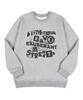 BEMIGHTY Brush Lettering Oversized Fleece-Lined Sweatshirt [Melan Grey]