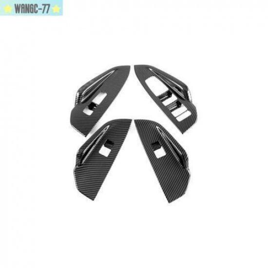 4Pcs Carbon Fiber Window Lift Panel Switch Cover Trim New For Kia K5 -