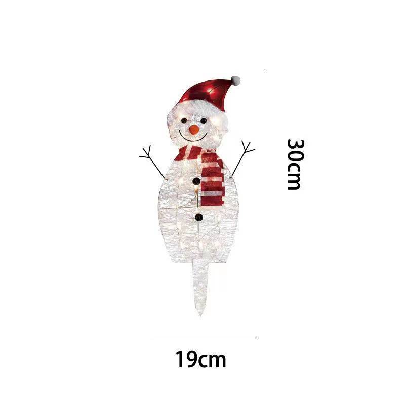 Snowman Inserted 2d Led Lights For Christmas Decor For Courtyard Parties Terrace