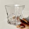 310ml Square Transparent Glass Cup with An Ice Cube Bottom Design That Is Extremely Unique Simple Style Perfect Birthday Gift