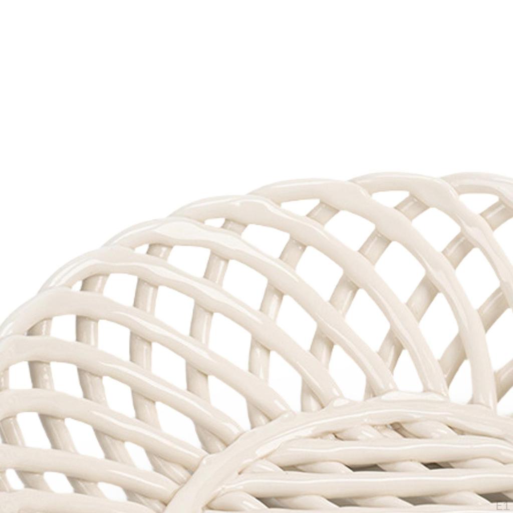 Keramikschale für Obst und Snacks, gewebtes Serviertablett Veranstaltungen