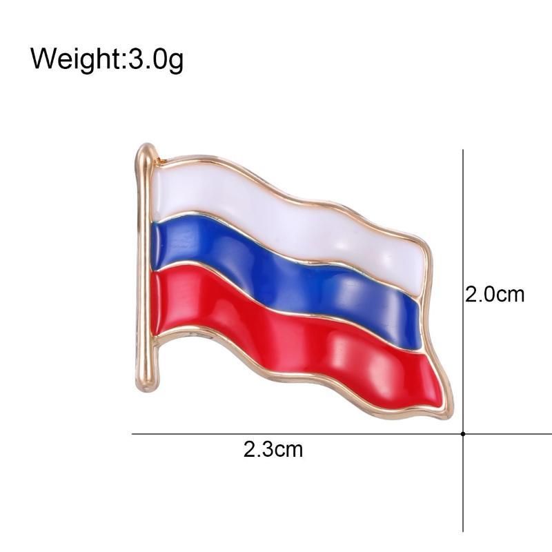Enameled Colorful Russia National Flag Brooches Men Women Coat Suit Pin Hat Backpack Bag Badge