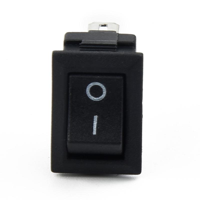 10Pcs 12V Round Rocker Switch AC 6A/250V For Car Boat Automotive RV Black With Pre-soldered Wires Auto Car Truck Boat Round