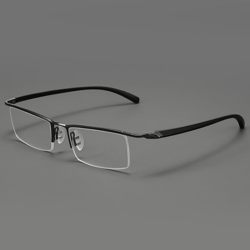 

52mm-159mm fashion Ultra-light Half Frame Myopia Glasses Titanium Alloy Men Half Frame Anti-blue Light Reading Eyeglasses Anti blue light 0
