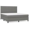 Exclusive House - Slatted Bed Base with Mattress Dark Grey 160x200cm Fabric