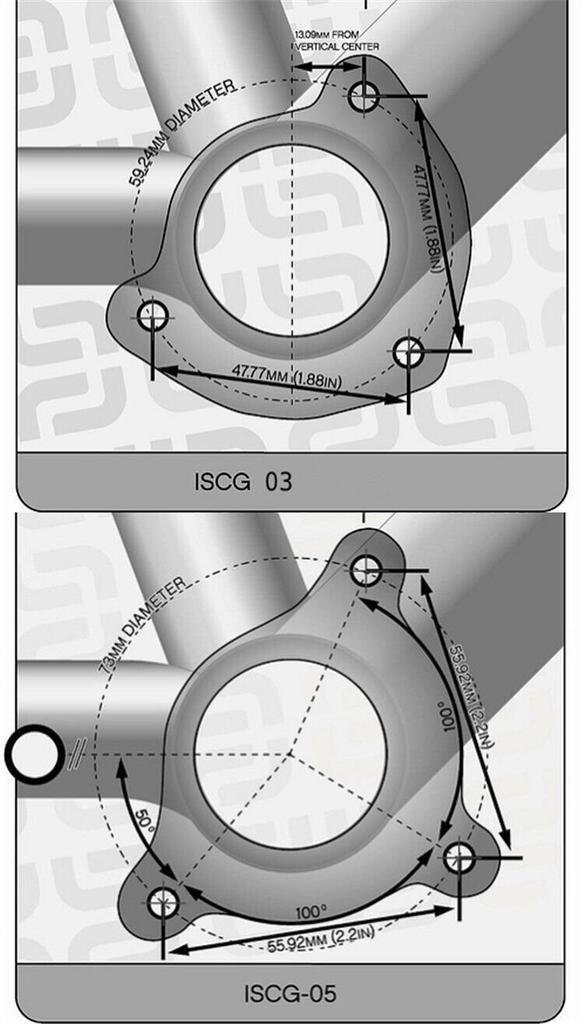 FOURIERS ISCG 05 BB Adapter Bottom Bracket Plate Chain Guide