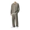 [Unibayz] Men's Room Wear, Top and Bottom Set, Long Sleeve, Thin Sweatshirt, Setup, Loungewear, Faux Layered, Spring, Autumn, Winter