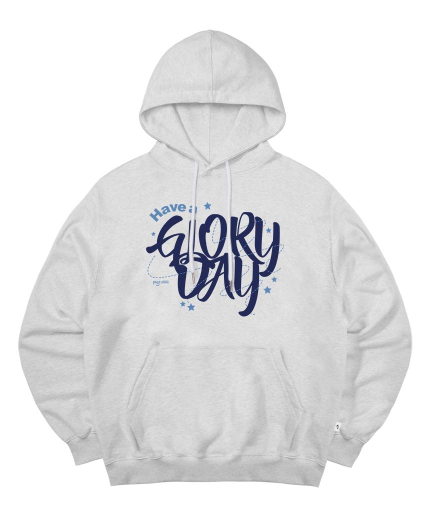 Page Cc Star Glory Day Print Hoodie White Melange M