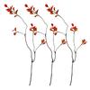 3 Pcs Faux Fall Leaves Stems Artificial Ficus Branches Fall Ficus Foliage