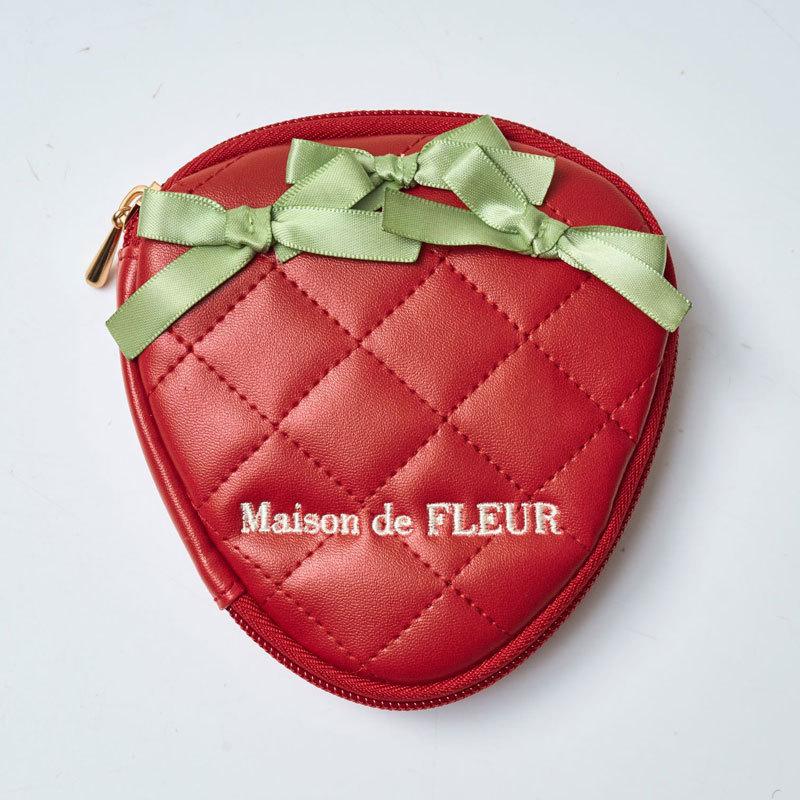 Strawberry Fruit Charm Coin Purse Cute Key Chain Mini Pouch Wallet Gift For Girl Women Cosmetic Bag Lipstick Jewelry Storage Bag