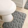 Memory Foam Bath Mat Bath Mat Set Stone Embossed Mat
