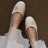 Super Soft Lambskin~ Flat-soled Single Shoes Women's French Versatile Ballet Evening Shoes Soft-soled Shallow Mouth Shoes with Skirts