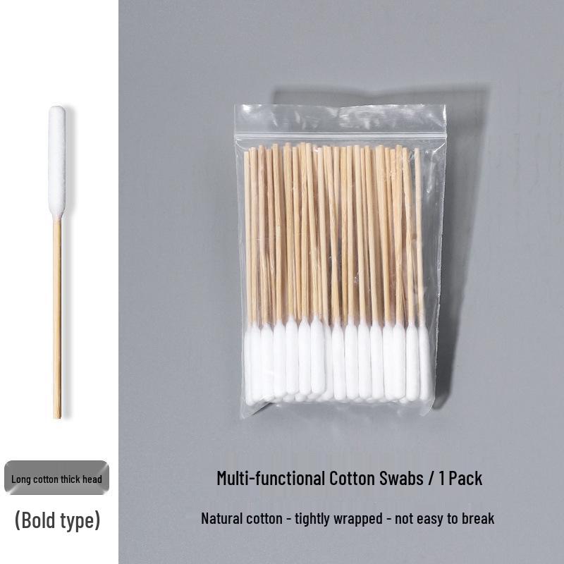 Boxed Double-Ended Bamboo Cotton Swabs for Hygiene, Ear Cleaning & Makeup Removal