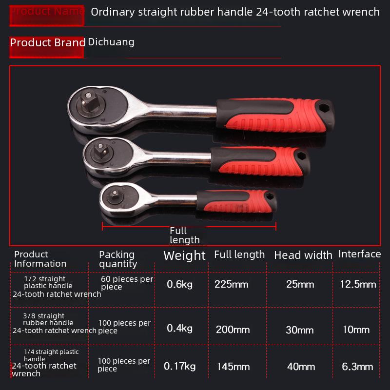 Dichuang Telescopic Ratchet Quick Wrench Set: Auto Release, 1/2" Large, 3/8" Medium, 1/4" Small Socket Repair Tool.
