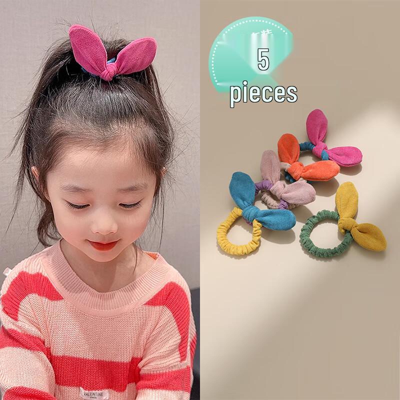CHIMERA Children s Rabbit Ear Hair Ties Set of 5