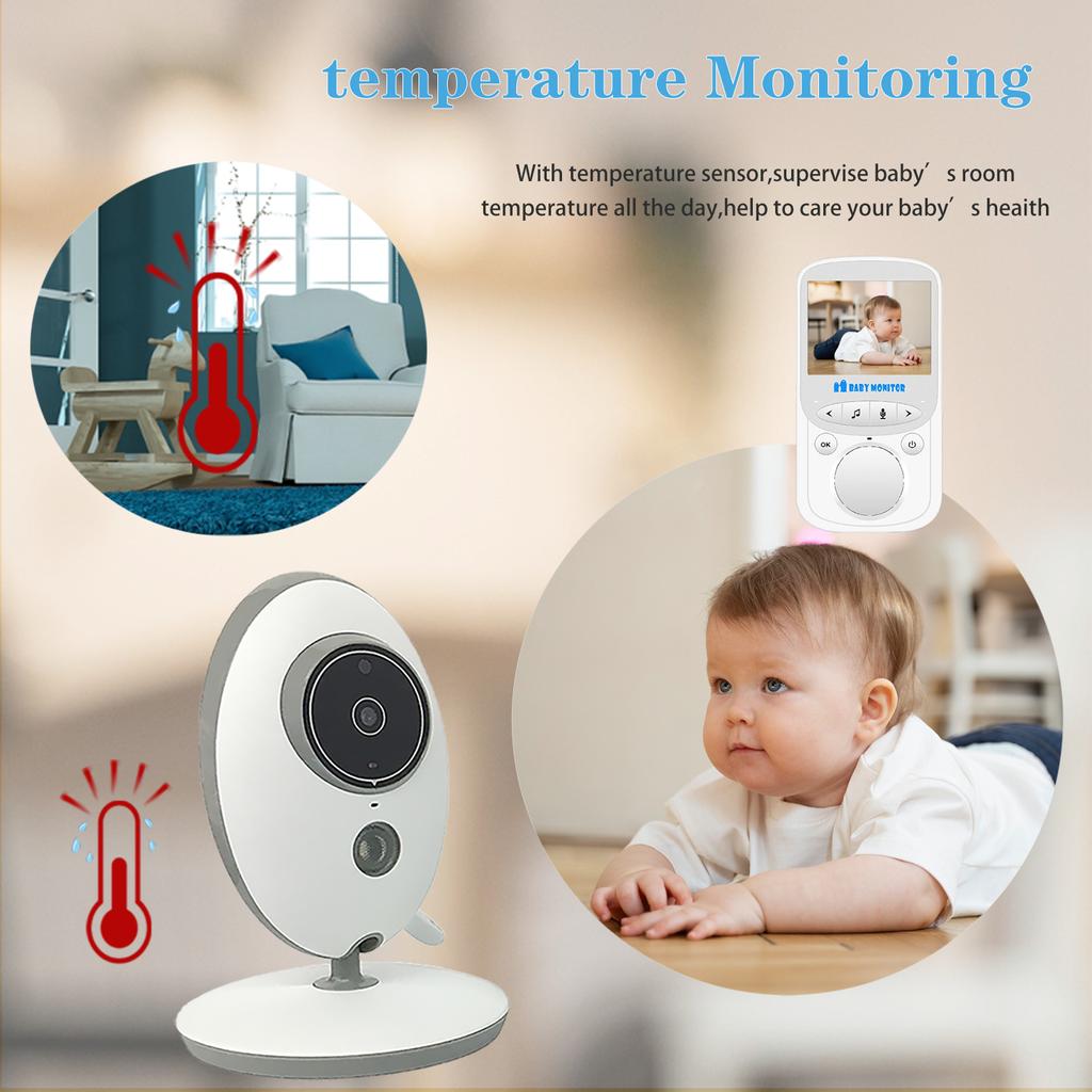 VB605 2.4 Inch Wireless Video Baby Monitor Color Camera Intercom Night Vision Temperature Monitoring Baby Nanny  Network-free
