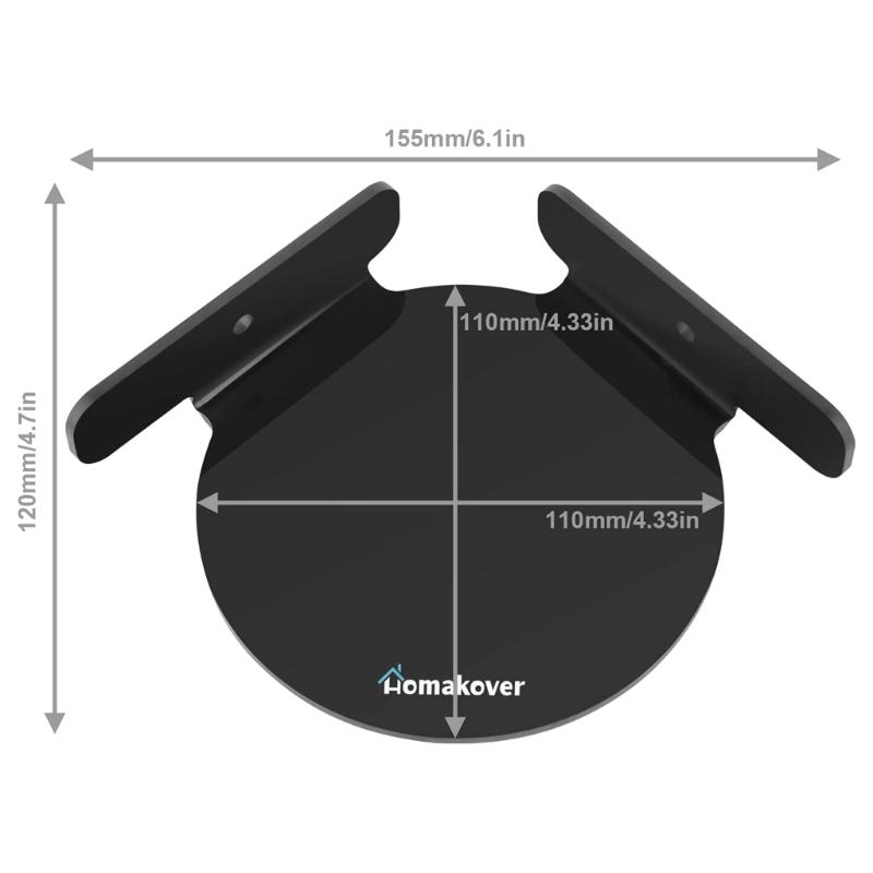 Acrylic Circular Corner Shelf Mount for Security Camera,Baby Monitors, Speaker,Wifi Routers, Small Toy Universal Mount