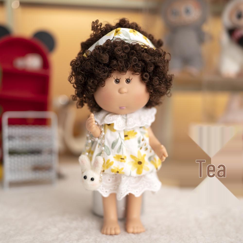 24cm Mia Potato Doll with Balloon Skirt Outfit - Four-Piece Silicone Figure Toy Set