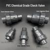 Chemical Grade Dark Gray PVC Vertical Check Valve for Fish Tank Filter