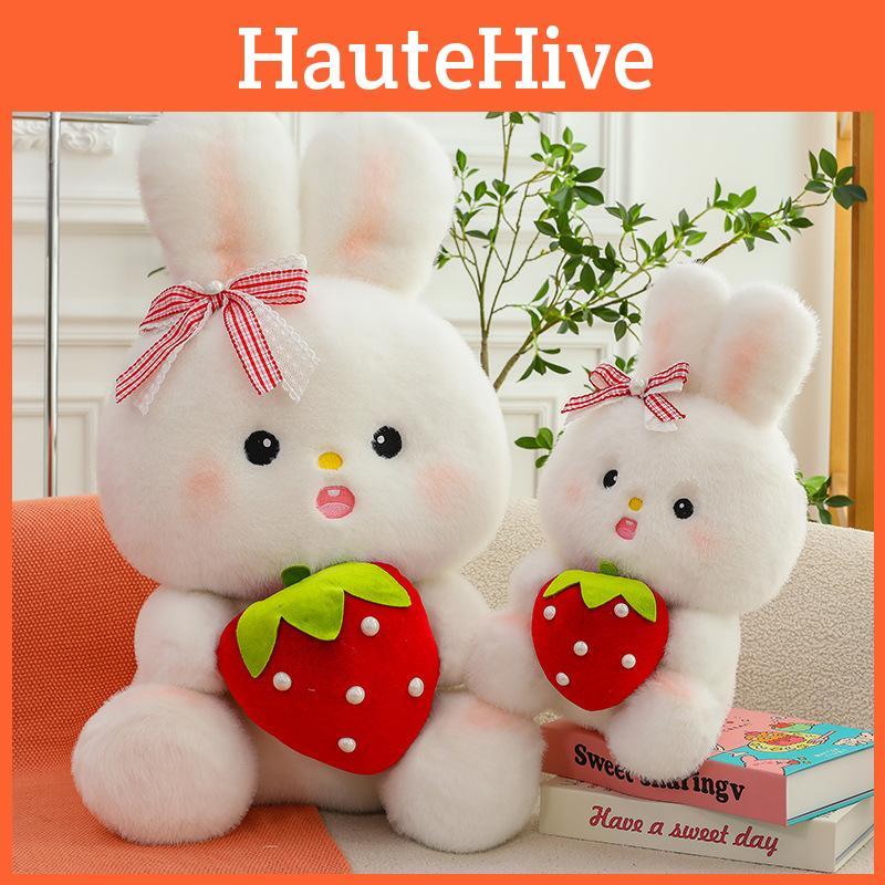 Bunny Strawberry Adorable Plush Toy Cute Ornaments And Pillow Gift For Girls
