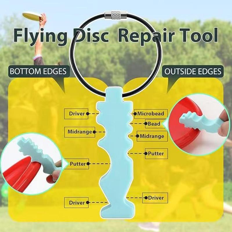 Outdoor Sports Disc Maintenance Keychains Organizers Plastic Grooved Tool For Hiking Gears Protecting And Storage