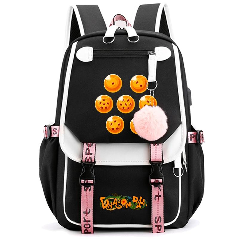 Anime Dragon Ball Backpack for Women Canvas Laptop Bag Back To Schoolbag for Teenager Girl Schoolbag Women Travel Bag Mochila