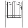 Zauntor EMMEN 125 X 100 Cm Powder Coated Steel Gray