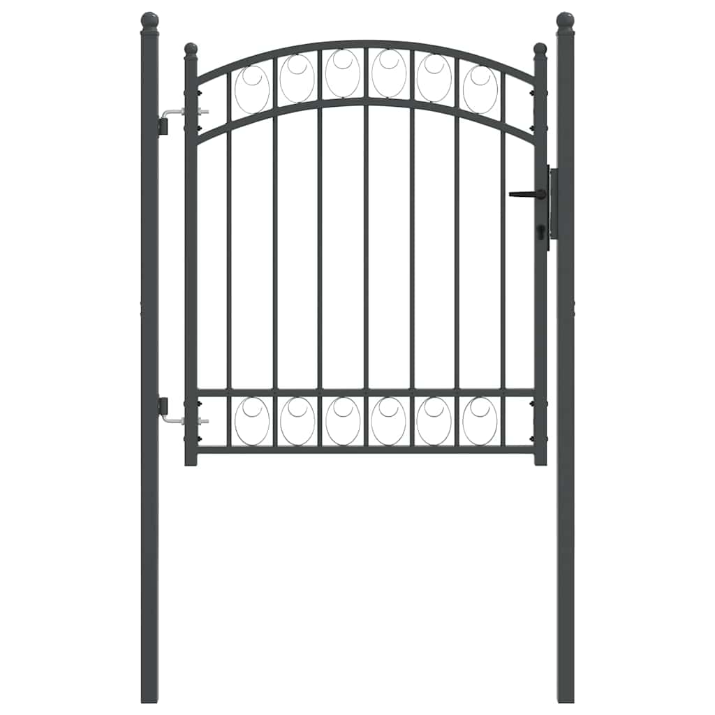 Zauntor EMMEN 125 X 100 Cm Powder Coated Steel Gray