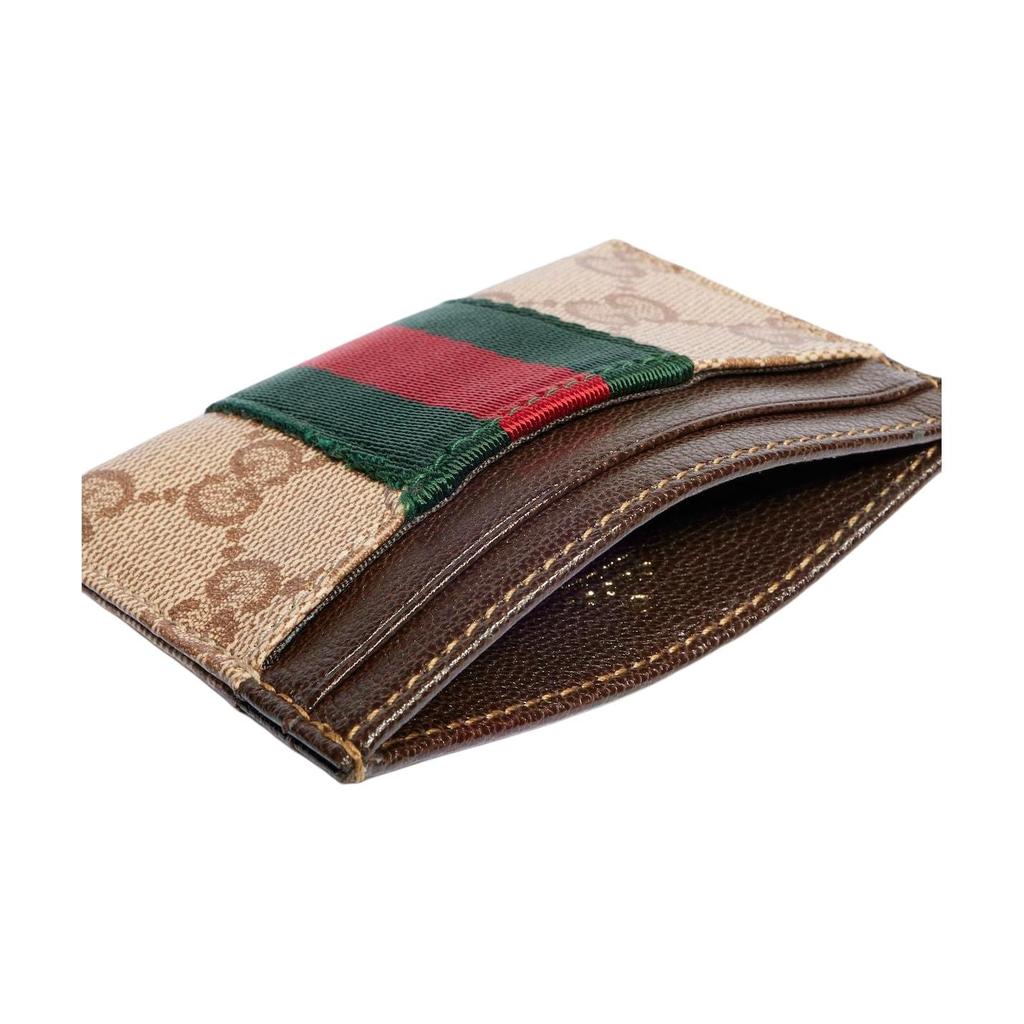 GUCCI Coated Canvas With Artificial Leather Card Holders Men's Sand 876043-FAF8R-8547