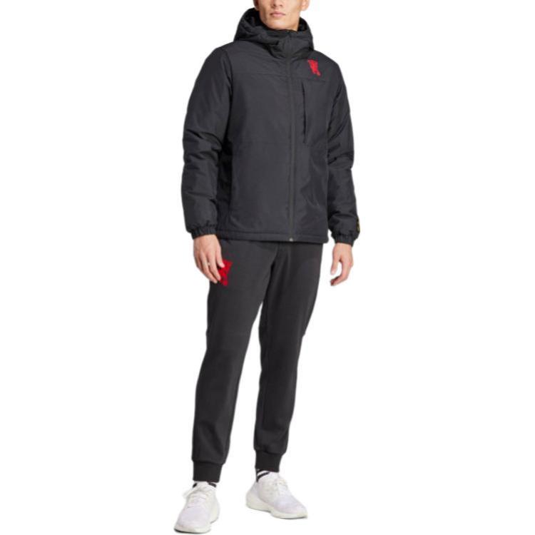Adidas Manchester United Dragon Series Chinese Paper-Cutting Logo Track Pants V1 Men Bottoms Black IP9183
