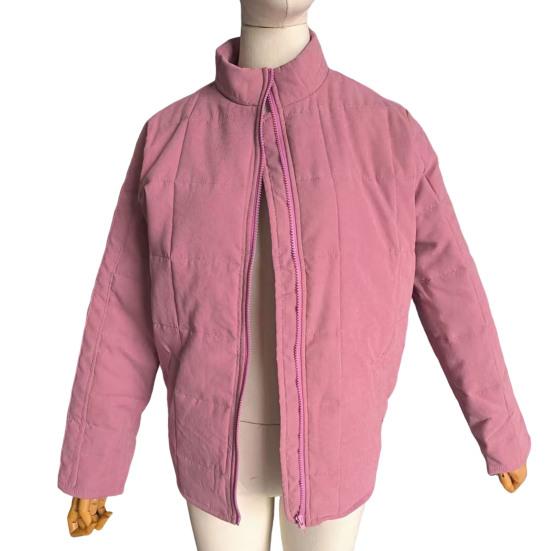 Women's Quilted Puffer Jacket Lightweight Zip Up Padded Down Coat Winter Warm Long Sleeve Outerwear with Pockets